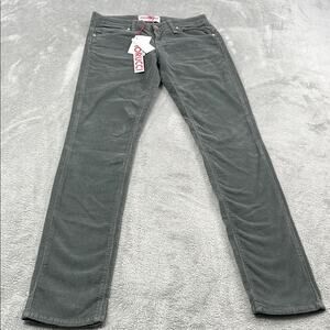 NEW Fiorucci 28, 6 Low Rise Push Up Y2K Gray Corduroy Pant Jeans Angel Brand Tag